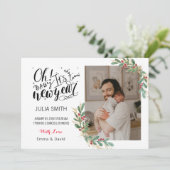 ベビー誕生発表写真カードのエレガントフローラ 案内状 (スタンド正面)