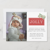 ベビー誕生発表写真クリスマス シーズンカード (正面)