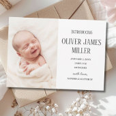 ベビー誕生発表写真コラージュのご紹介 案内状