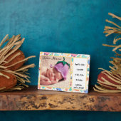 ベビー誕生発表写真 フォトプラーク (側面)