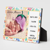 ベビー誕生発表写真 フォトプラーク (側面)