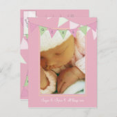 ベビー誕生発表用バナー写真はがき 案内ポストカード (正面/裏面)