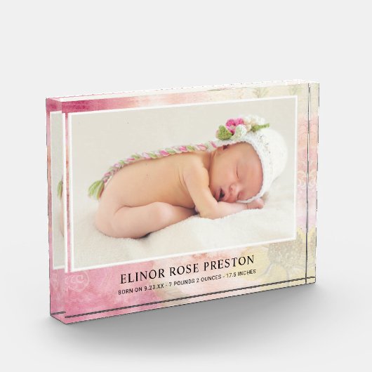 ベビー誕生発表記念フォトブロックフレーム フォトブロック (左)