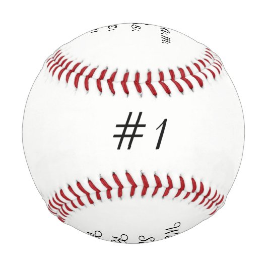 ベビー誕生統計の保存 野球ボール (裏面)