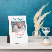 ベビー誕生統計の追加名場所日付保存用メモ フォトプラーク (側面)