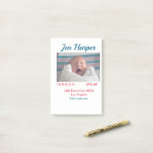 ベビー誕生統計の追加名場所日付保存用メモ ポストイット (デスク上)