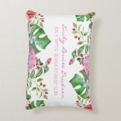 ベビー誕生統計ガールフローラ名トロピカル アクセントクッション (裏面(縦))