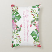 ベビー誕生統計ガールフローラ名トロピカル アクセントクッション (正面(垂直))