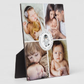 ベビー誕生統計コラージュ4フォトペンギン フォトプラーク (側面)