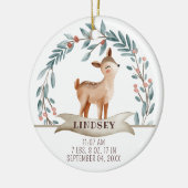 ベビー誕生統計ディアフォトベビー第1回クリスマス セラミックオーナメント (左)