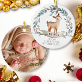 ベビー誕生統計ディアフォトベビー第1回クリスマス セラミックオーナメント
