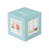 ベビー誕生統計フォトキューブ | アクア フォトキューブ (裏面アングル)