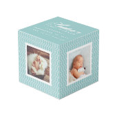 ベビー誕生統計フォトキューブ | アクア フォトキューブ (正面アングル)