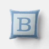 ベビー誕生統計ブルー誕生日重量 クッション (裏面)