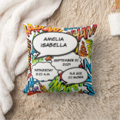 ベビー誕生統計漫画ブックアポップ・アートのートキープサケ クッション (ブランケット)