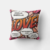 ベビー誕生統計漫画ブックアポップ・アートのートキープサケ クッション (裏面)