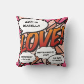 ベビー誕生統計漫画ブックアポップ・アートのートキープサケ クッション (正面)