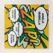 ベビー誕生統計漫画ブックアポップ・アートのートキープサケ ジグソーパズル (横)