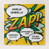 ベビー誕生統計漫画ブックアポップ・アートのートキープサケ ジグソーパズル (縦)