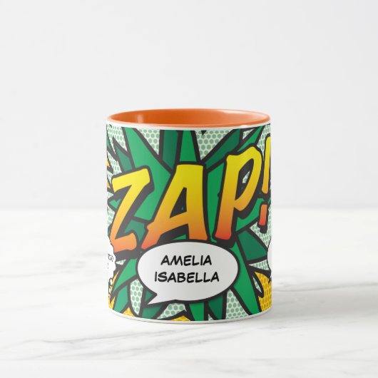 ベビー誕生統計漫画ブックアポップ・アートのートキープサケ マグカップ (中央)