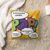 ベビー誕生統計漫画ブックポップ・アートのArt Keepsake クッション (ブランケット)