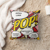 ベビー誕生統計漫画ブックポップ・アートのArt Keepsake クッション (ブランケット)