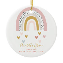 ベビー誕生統計記録Boho Rainbow Photo