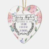 ベビー誕生統計誕生レコードクリスマス写真 セラミックオーナメント (左)