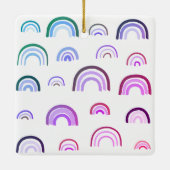 ベビー誕生統計誕生レコードChristmas Photo Cera セラミックオーナメント (裏面)