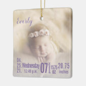 ベビー誕生統計誕生レコードChristmas Photo Cera セラミックオーナメント (左)