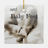 ベビー誕生統計誕生レコードChristmas Photo Cera セラミックオーナメント (裏面)