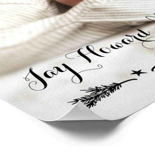 ベビー誕生統計誕生レコードKeepsake写真 ポスター (角)