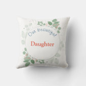 ベビー誕生統計Giraffeと縁ど葉の数 クッション (裏面)