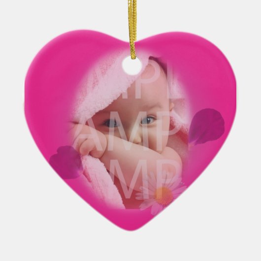 ベビー誕生記録 セラミックオーナメント (正面)