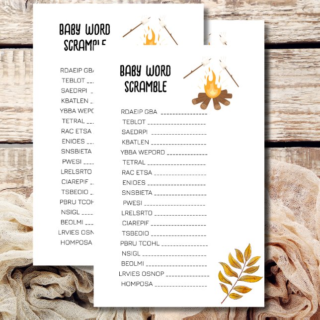 ベビー語スクランブルスモアおもしろいベビーシャワーテーマ (クリエイターアップロード済み)