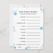 ベビー語スクランブル赤ちゃんシャワーゲームカード 招待状 (正面)