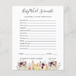 ベビー語スクランブル |赤ちゃんシャワーゲーム