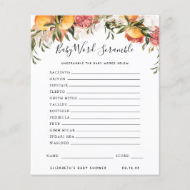 ベビー語スクランブル |赤ちゃんシャワーゲーム