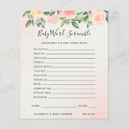 ベビー語スクランブル |赤ちゃんシャワーゲーム