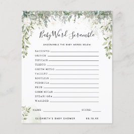 ベビー語スクランブル |赤ちゃんシャワーゲーム