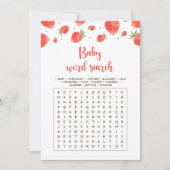 ベビー語検索ゲーム，ベリースイートベビーシャワー 招待状 (正面)