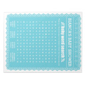 ベビー語検索ブルーパペルピカドベビーシャワー ノートパッド (正面)