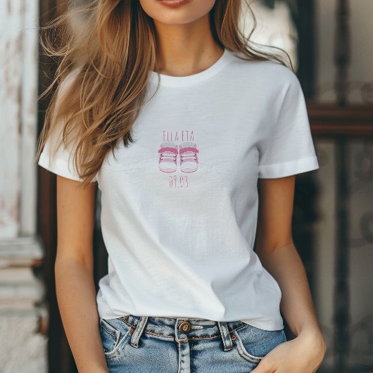 ベビー読み込み中です お待ちください カスタム出産予定日Tシャツ Tシャツ