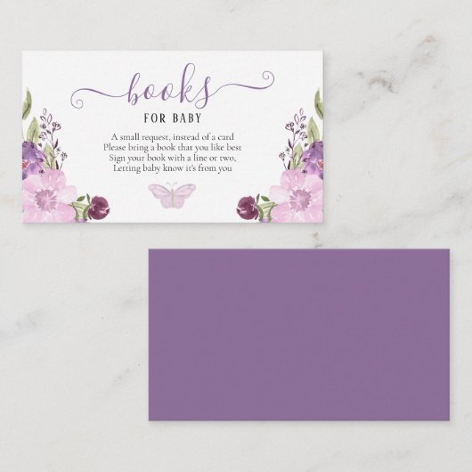 ベビー請求カード簿 | Elephant Baby Girl エンクロージャーカード (正面/裏面)