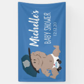 ベビー警官の警察官ベビーシャワー – 民族 横断幕 (縦)