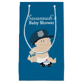 ベビー警官ベイビーシャワー抱き枕 スモールペーパーバッグ (正面)