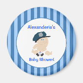 ベビー警官ラウンドの好意カスタムマグネット マグネット (正面)