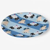 ベビー警察官警官パトカーカスタム紙プレート ペーパープレート (アングル)