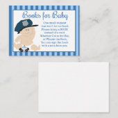 ベビー警察官赤ちゃんシャワーベビー本 エンクロージャーカード (正面/裏面)