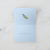 ベビー豆のポッドツインボーイズありがとうノートカード サンキューカード (内部)